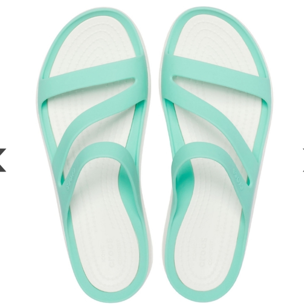 CROCS Swiftwater Sandals Turquoise Size 5
